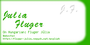 julia fluger business card