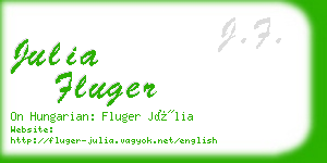 julia fluger business card